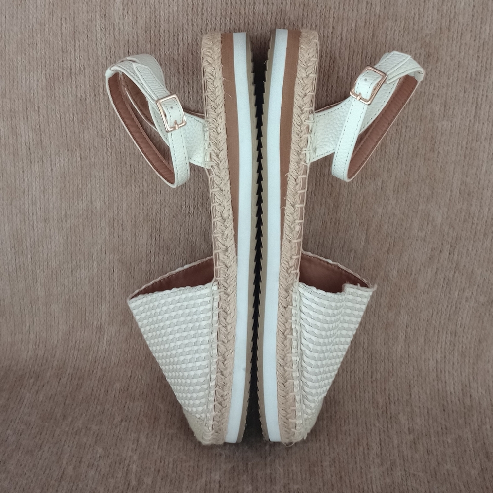 Nautica Women's Nadana Cream & Tan Woven Espadrilles, Size 8 - Picture 3 of 7